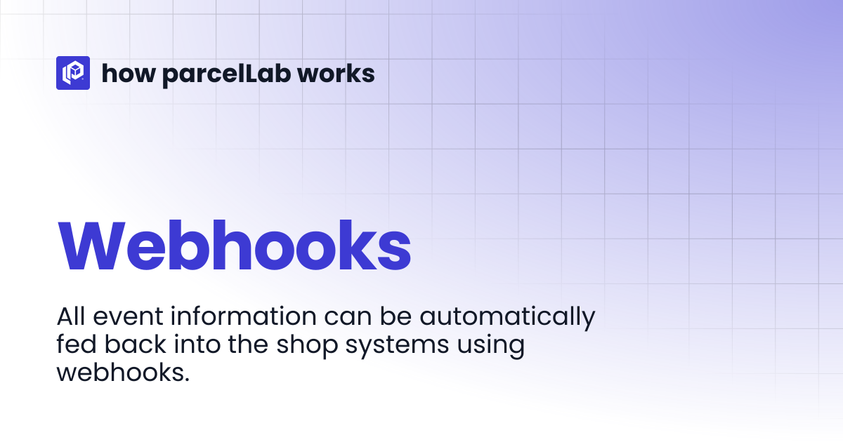 Webhooks | Developers API v2 LTS | how parcelLab works