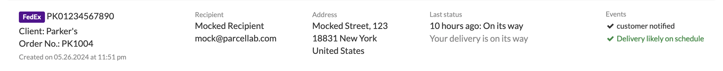 Tracking record with trending late status