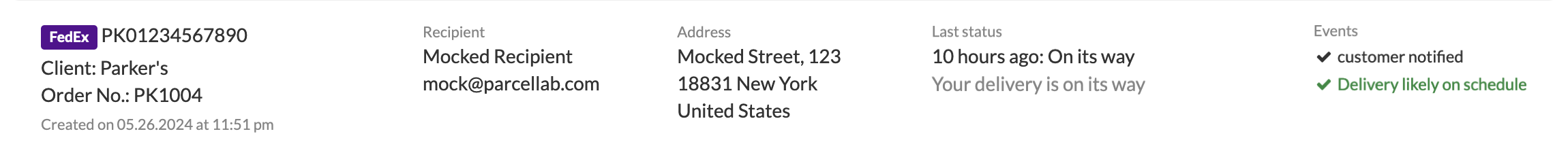 Tracking record with trending late status