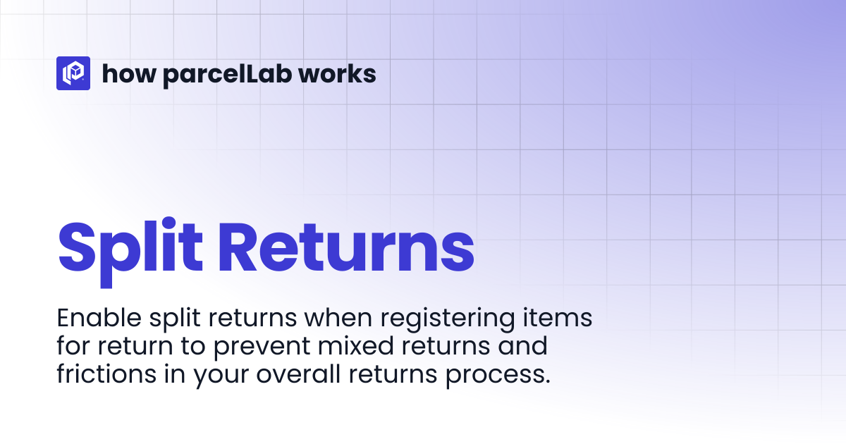 Split Returns | how parcelLab works