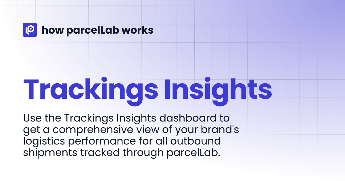 Trackings Insights | how parcelLab works