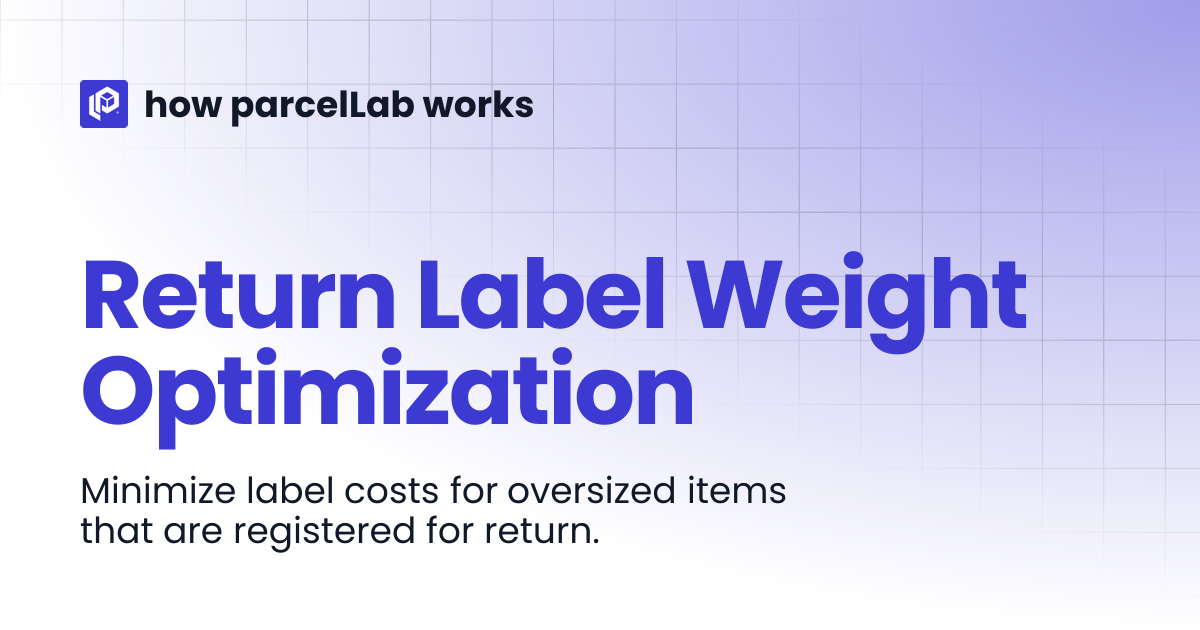 Return Label Weight Optimization | how parcelLab works